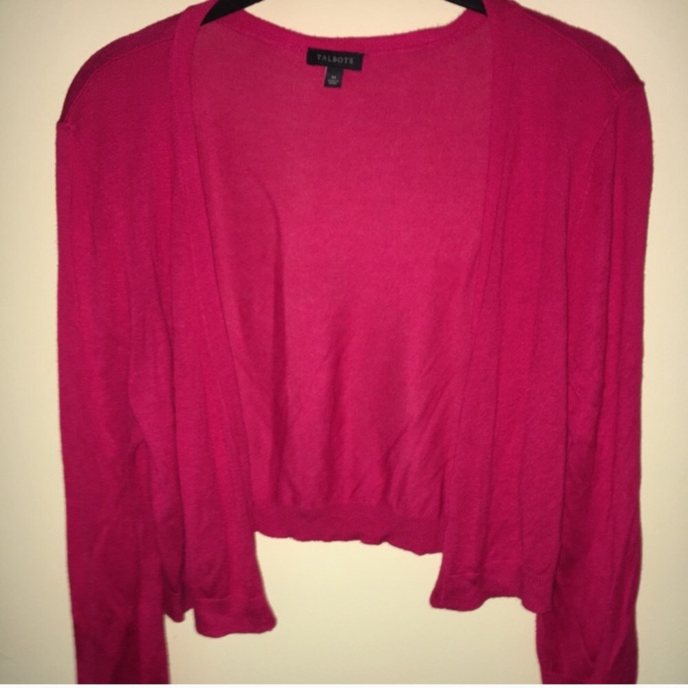 Pink Cardigan-Talbots